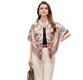 90x90 Seidentuch Rosa weiß klassisch N54